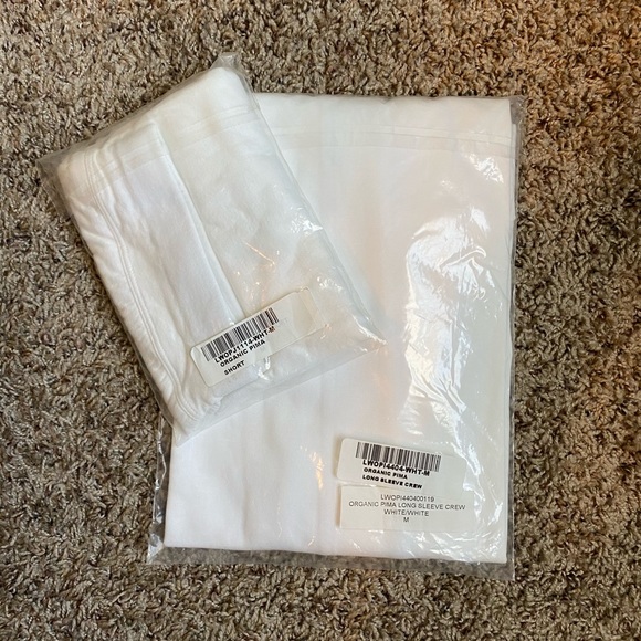 lunya Other - Lunya Long Sleeve Crew & Orgainc Pima Short